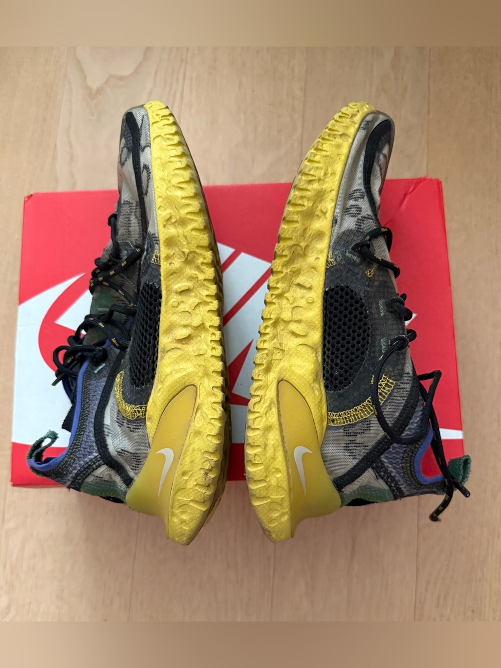 Nike Flow ISPA SE Low top rare Camo Trail Running Hiking Shoes Unisex W8/M7 EUC - Picture 3 of 6